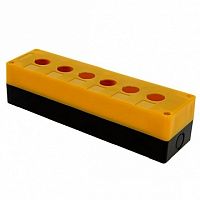 Корпус КП106 пластиковый 6 кнопок желтый |  код. cpb-106-o |  EKF